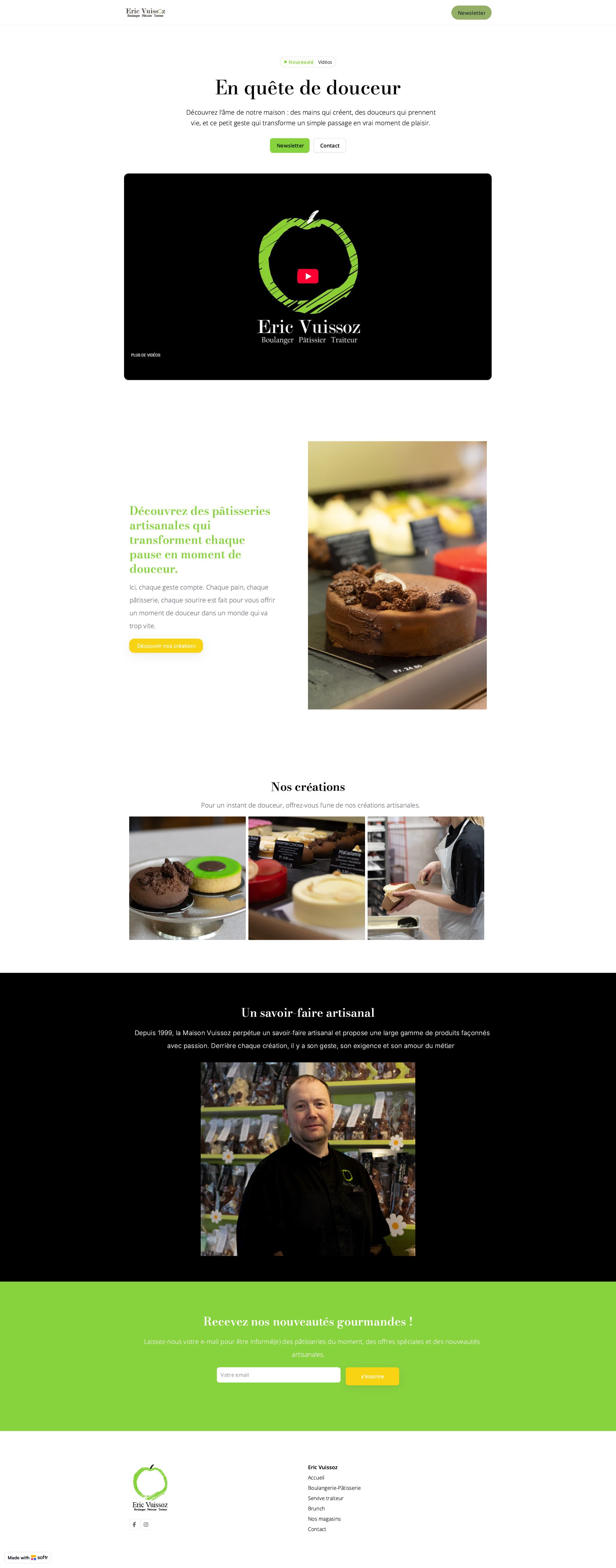 Landing page du projet Maison Vuissoz