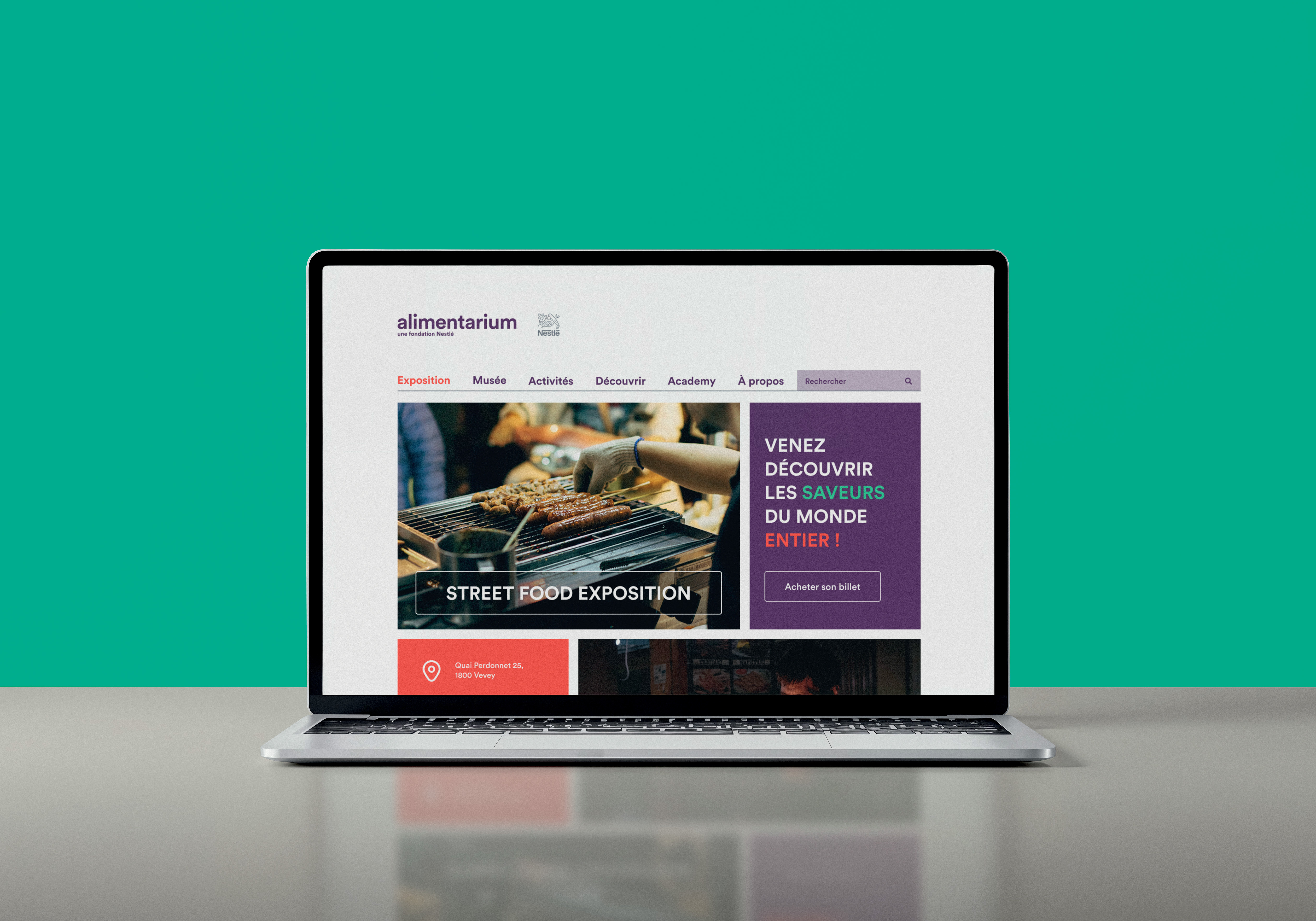 Maquette page web Alimentarium Street Food