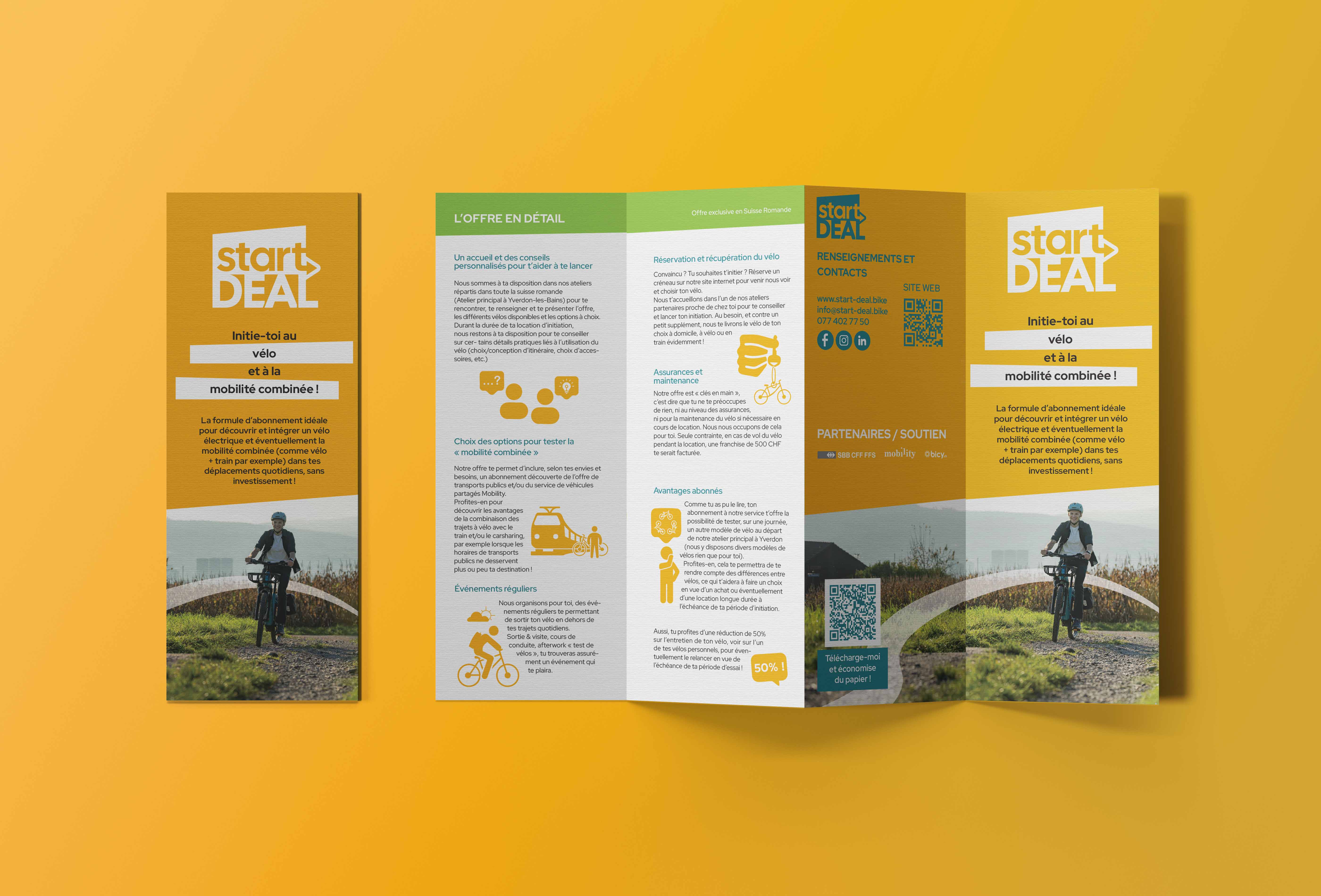 Mockup du dépliant du projet StartDeal
